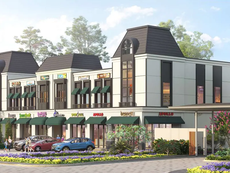 Render deretan Ruko La Vallée Boulevard, CitraGarden Serpong