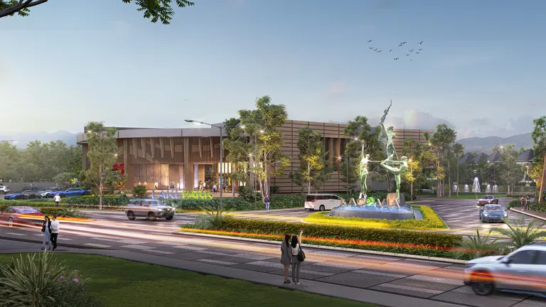 Render gerbang dan boulevard Lacovia, CitraGarden Serpong