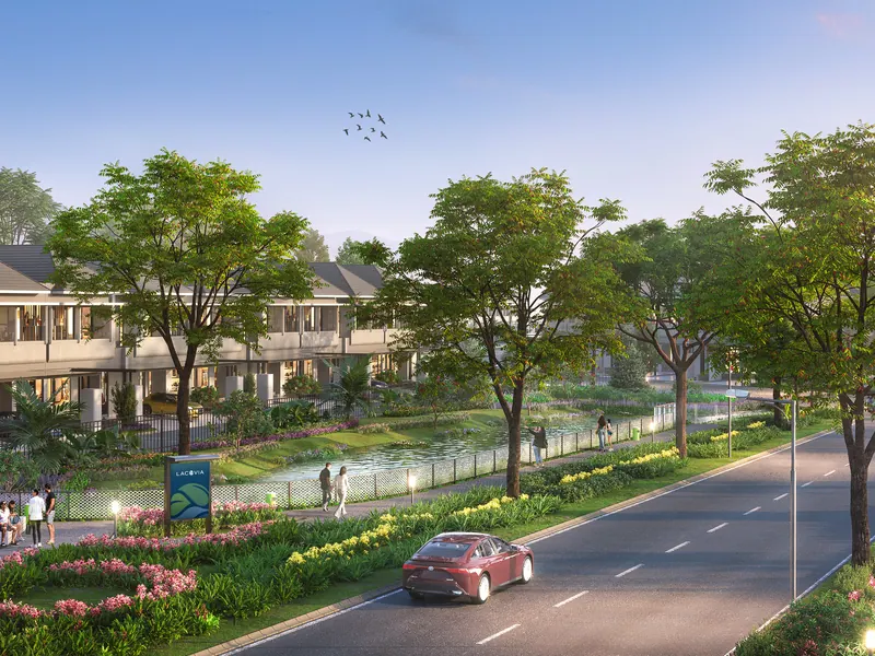 Render jalan utama Lacovia di pagi hari, CitraGarden Serpong